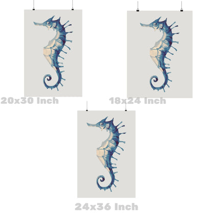 Watercolor Seahorse Poster