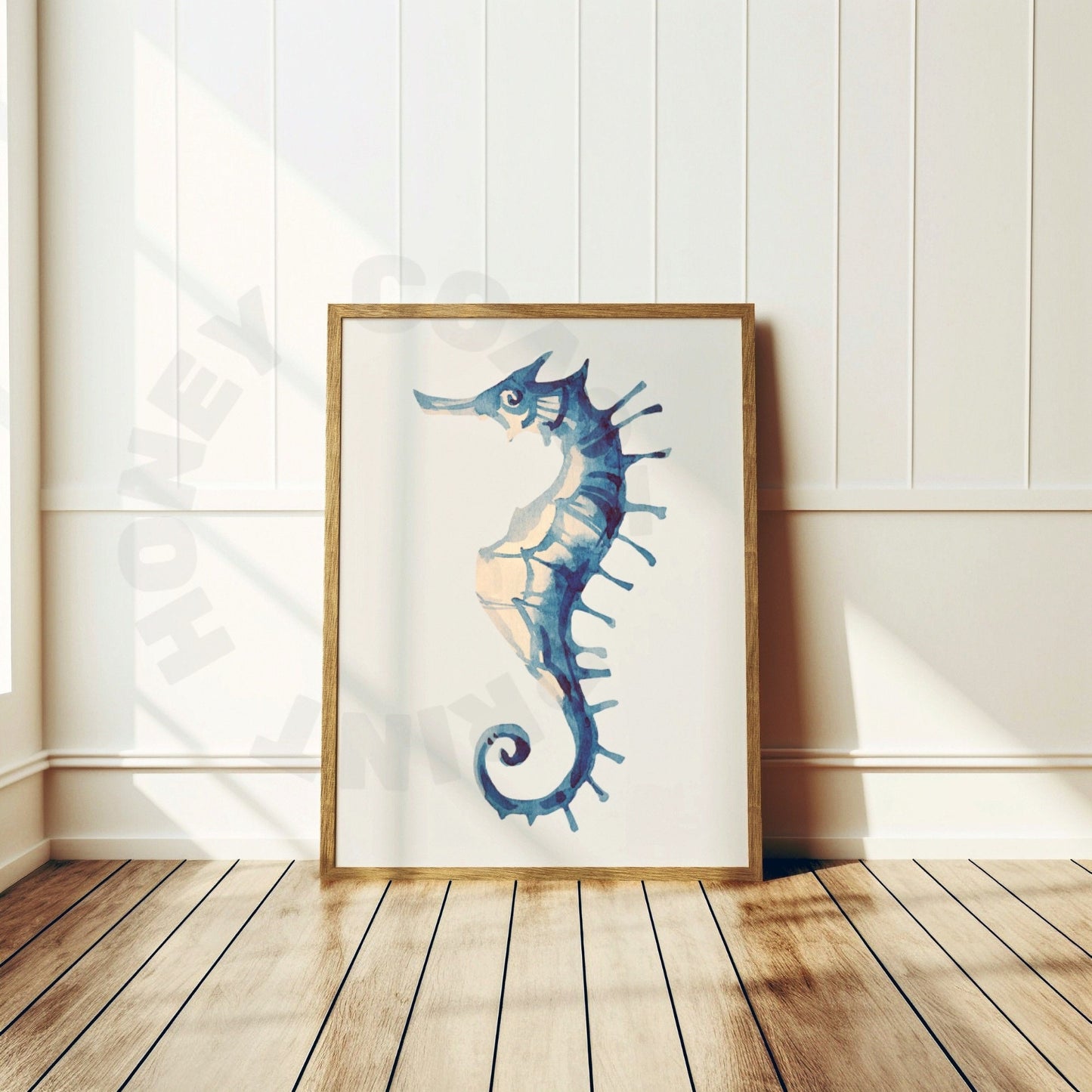 Watercolor Seahorse Poster