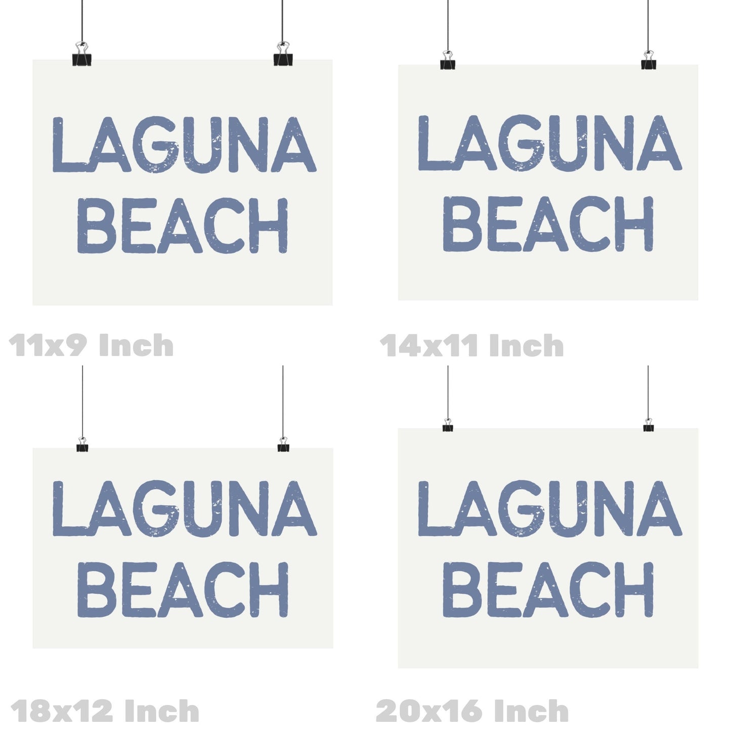 Landscape Coastal Blue Laguna Beach Poster