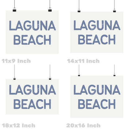 Landscape Coastal Blue Laguna Beach Poster