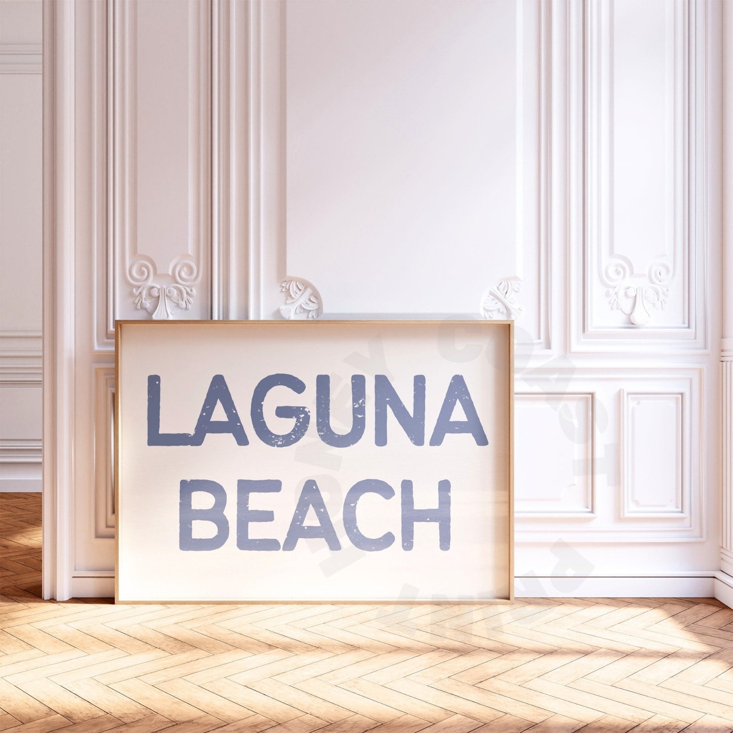 Landscape Coastal Blue Laguna Beach Poster