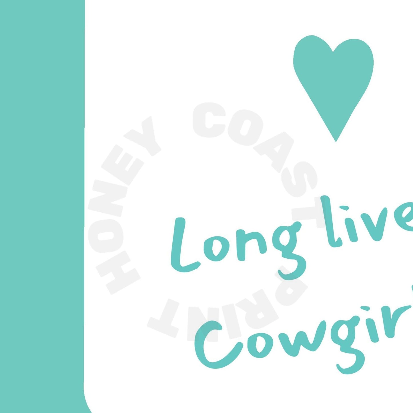 Turquoise Coastal Cowgirl Digital Prints, Set Of 3