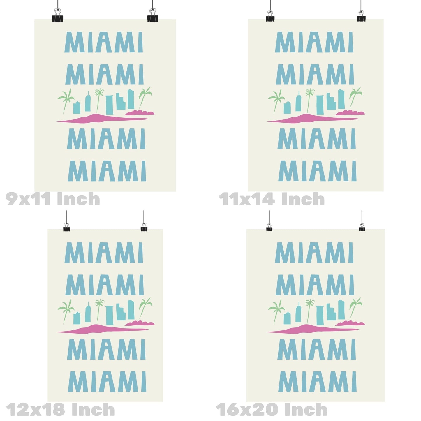 Colorful Miami Poster