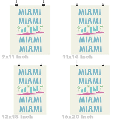 Colorful Miami Poster