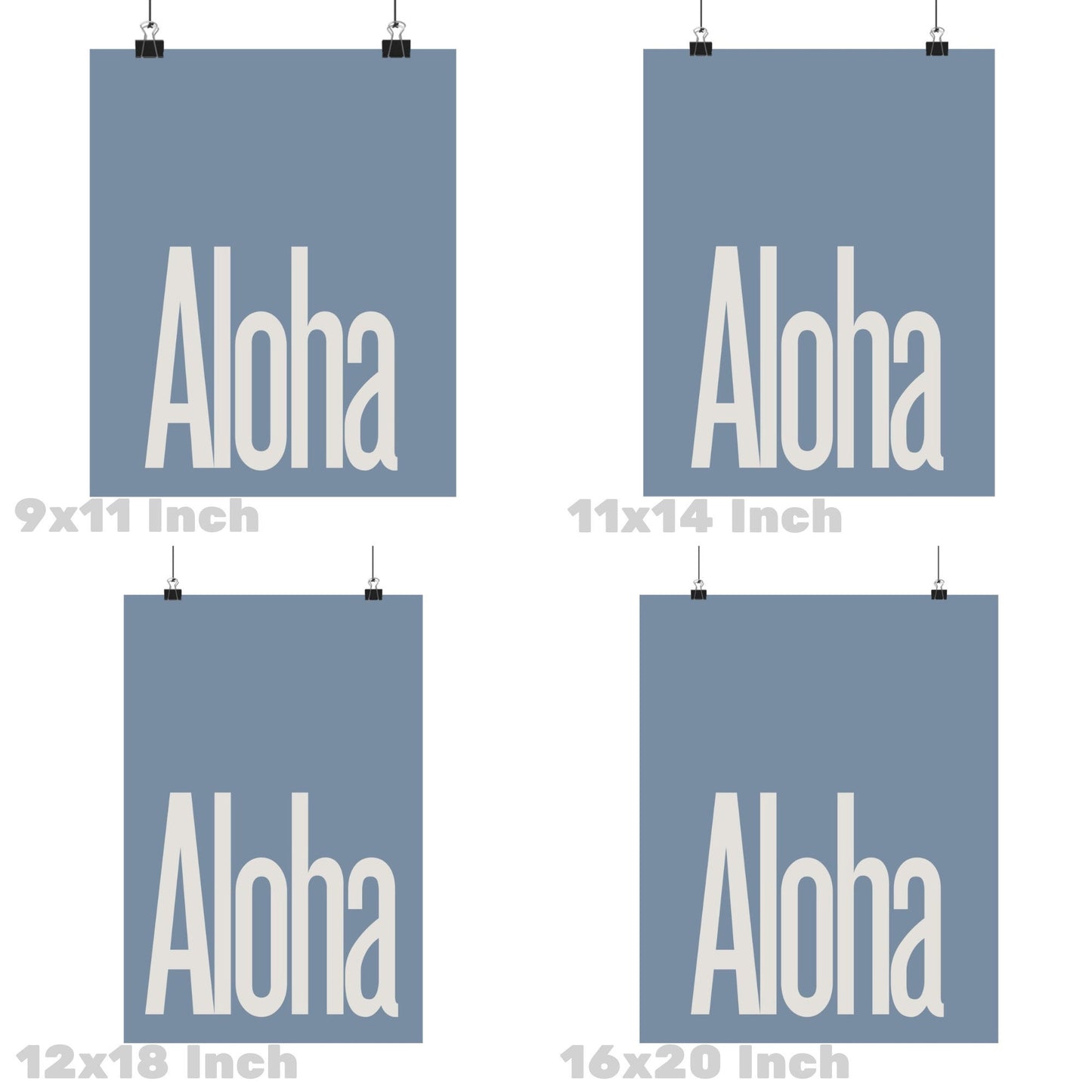 Aloha Coastal Blue Poster