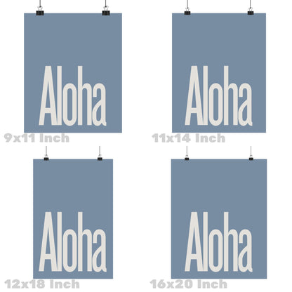 Aloha Coastal Blue Poster