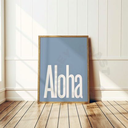 Aloha Coastal Blue Poster