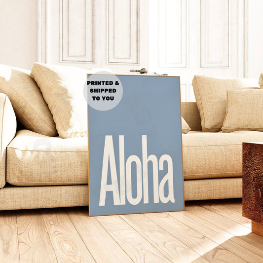 Aloha Coastal Blue Poster