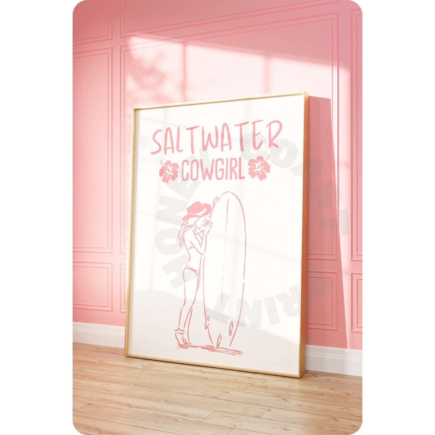 Pink Saltwater Cowgirl Digital Prints