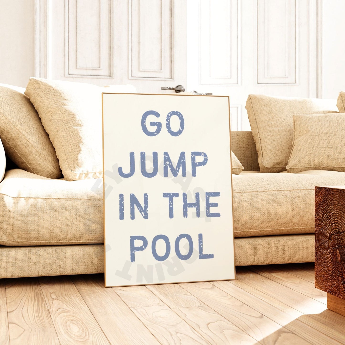 Coastal Blue Go Jump In The Pool Digital Prints