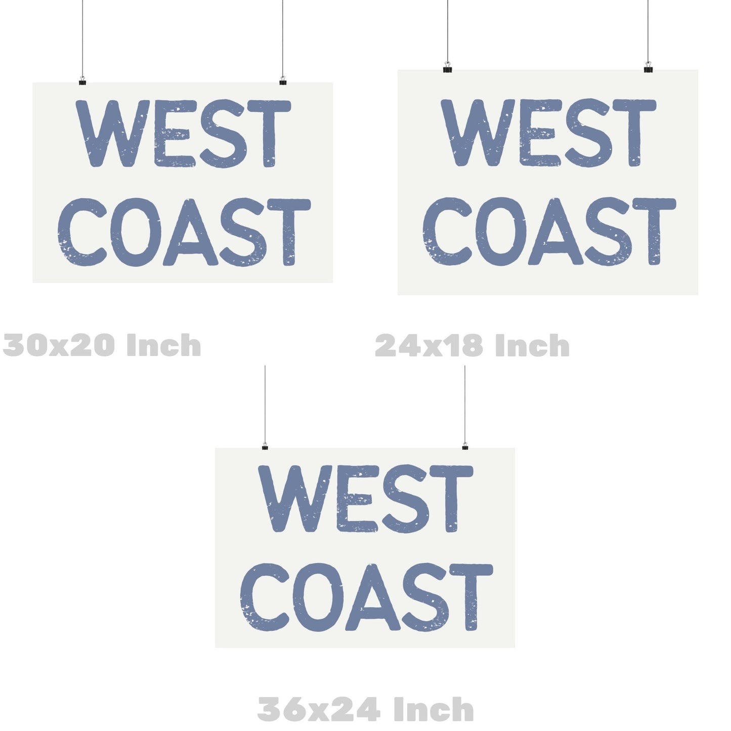 Landscape Coastal Blue West Coast Poster