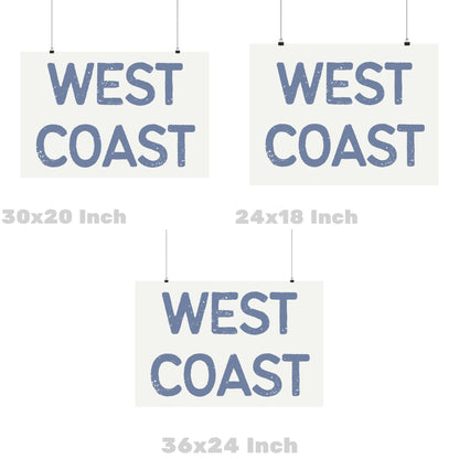 Landscape Coastal Blue West Coast Poster