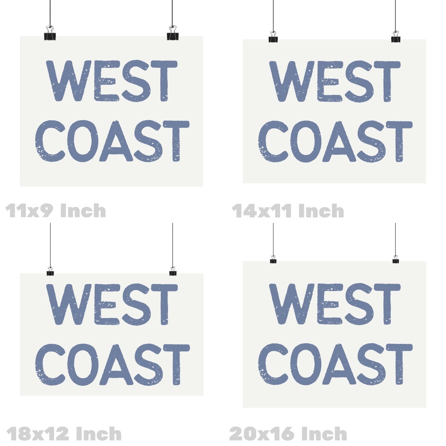 Landscape Coastal Blue West Coast Poster