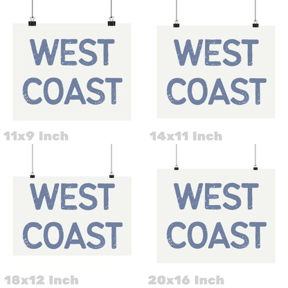 Landscape Coastal Blue West Coast Poster