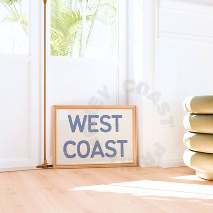 Landscape Coastal Blue West Coast Poster