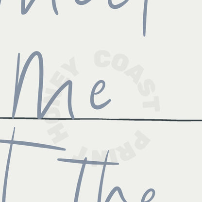 Coastal Blue Meet Me At The Beach Love Letter Digital Prints