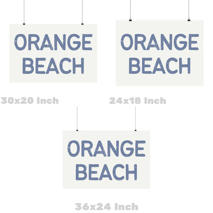 Landscape Coastal Blue Orange Beach Poster