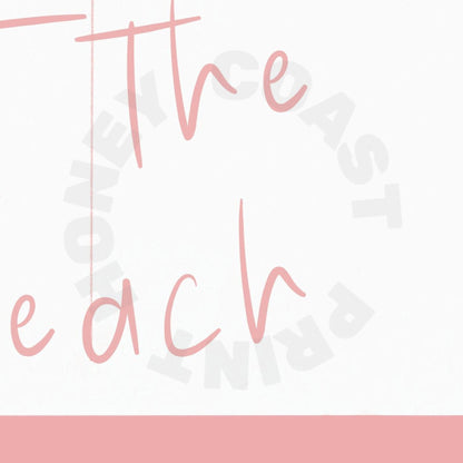 Landscape Pink Meet Me At The Beach Love Letter Poster