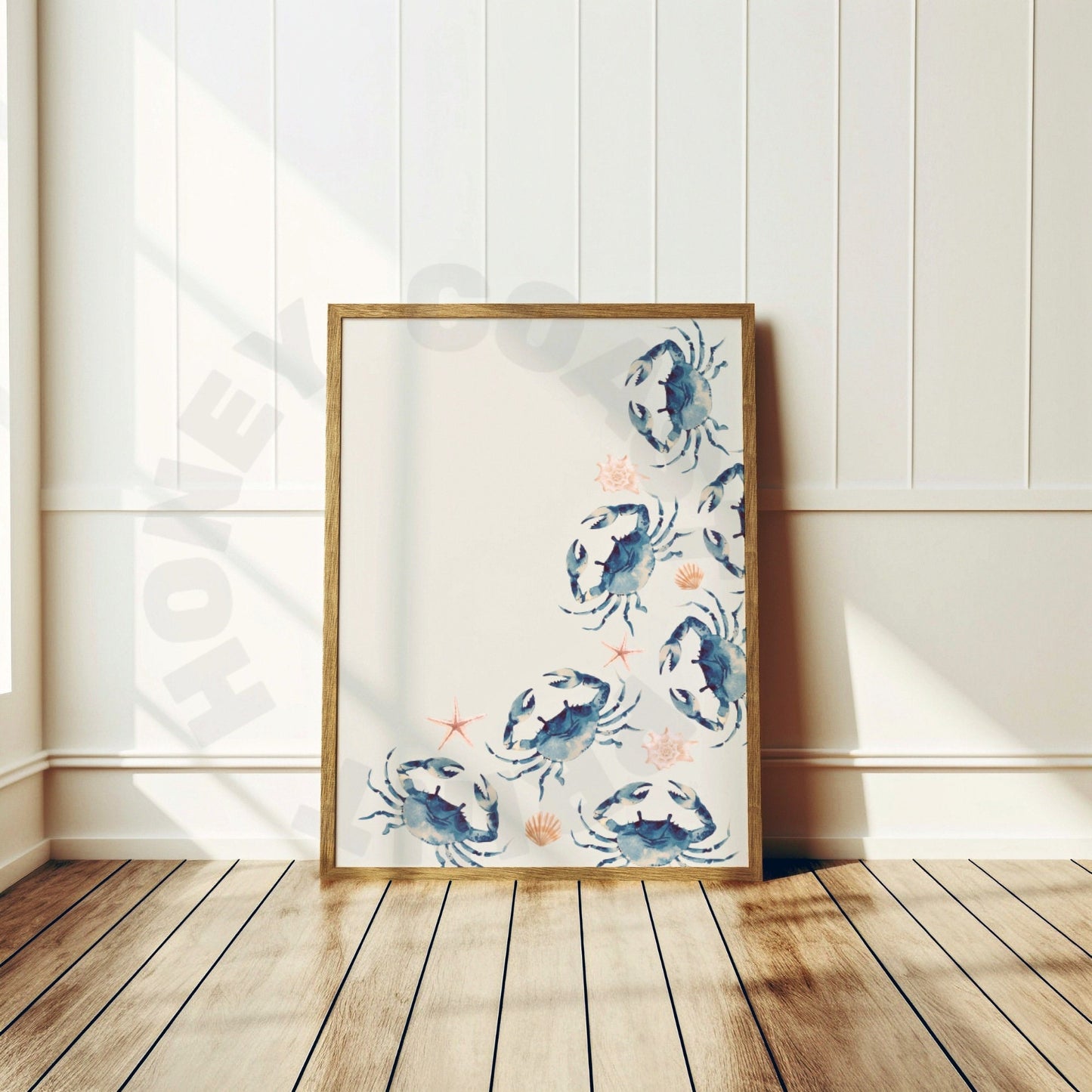 Watercolor Ocean Digital Prints, Set Of 3