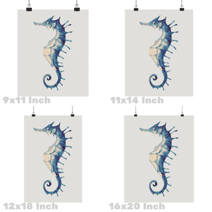 Watercolor Seahorse Poster