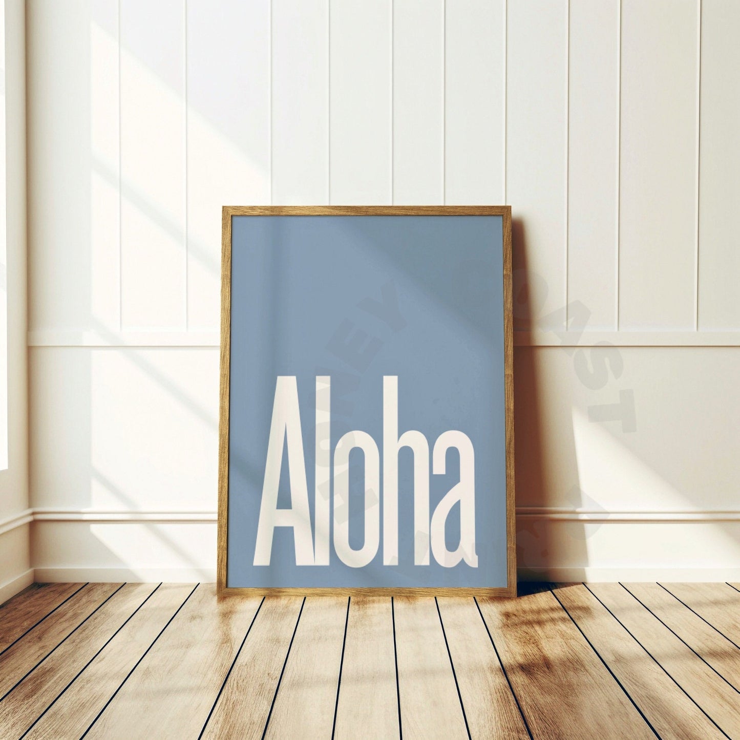 Coastal Blue Aloha Digital Prints