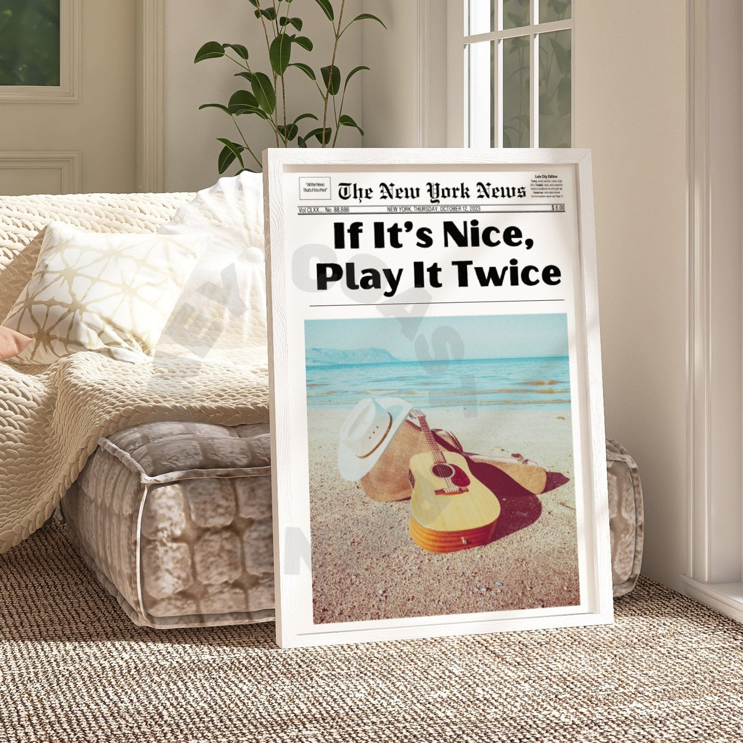 If It's Nice Play It Twice Newspaper Poster