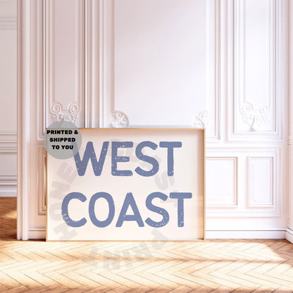 Landscape Coastal Blue West Coast Poster