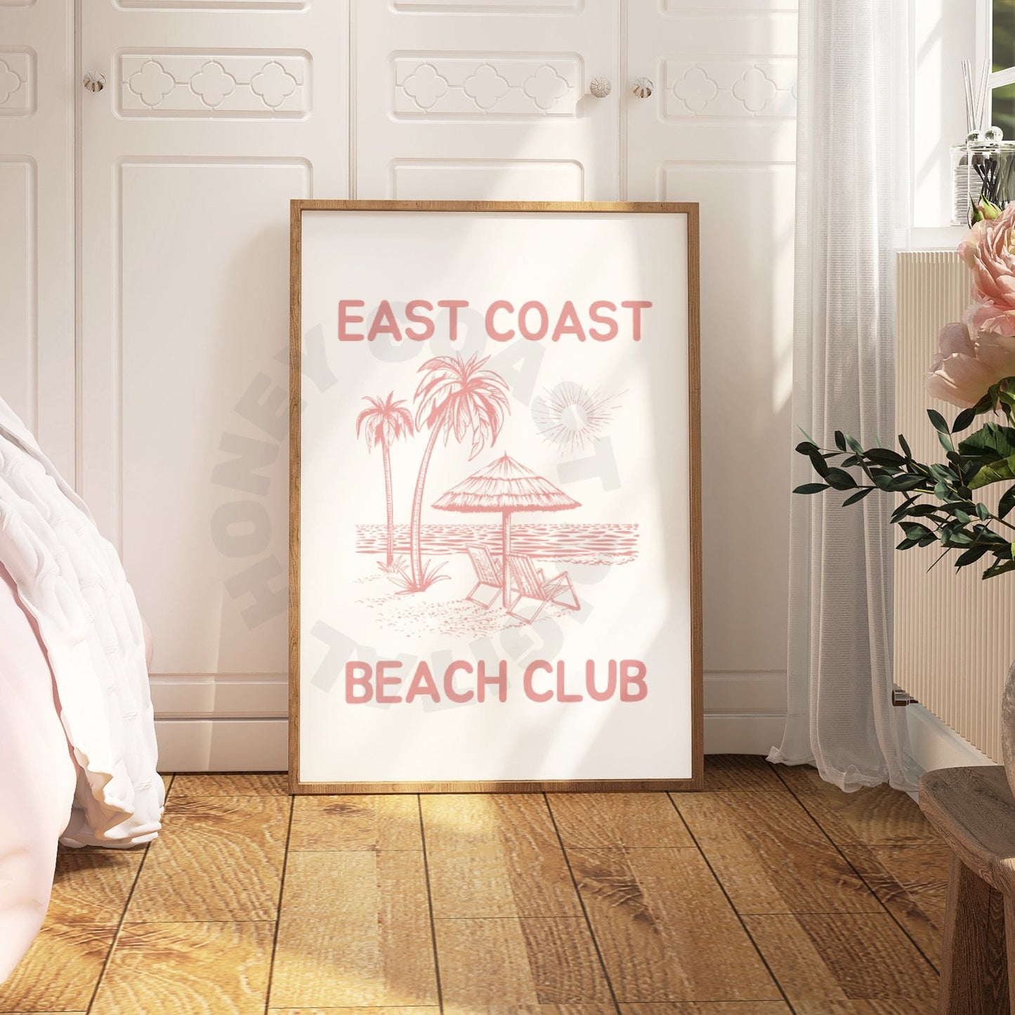 Pink East Coast Beach Club Digital Prints